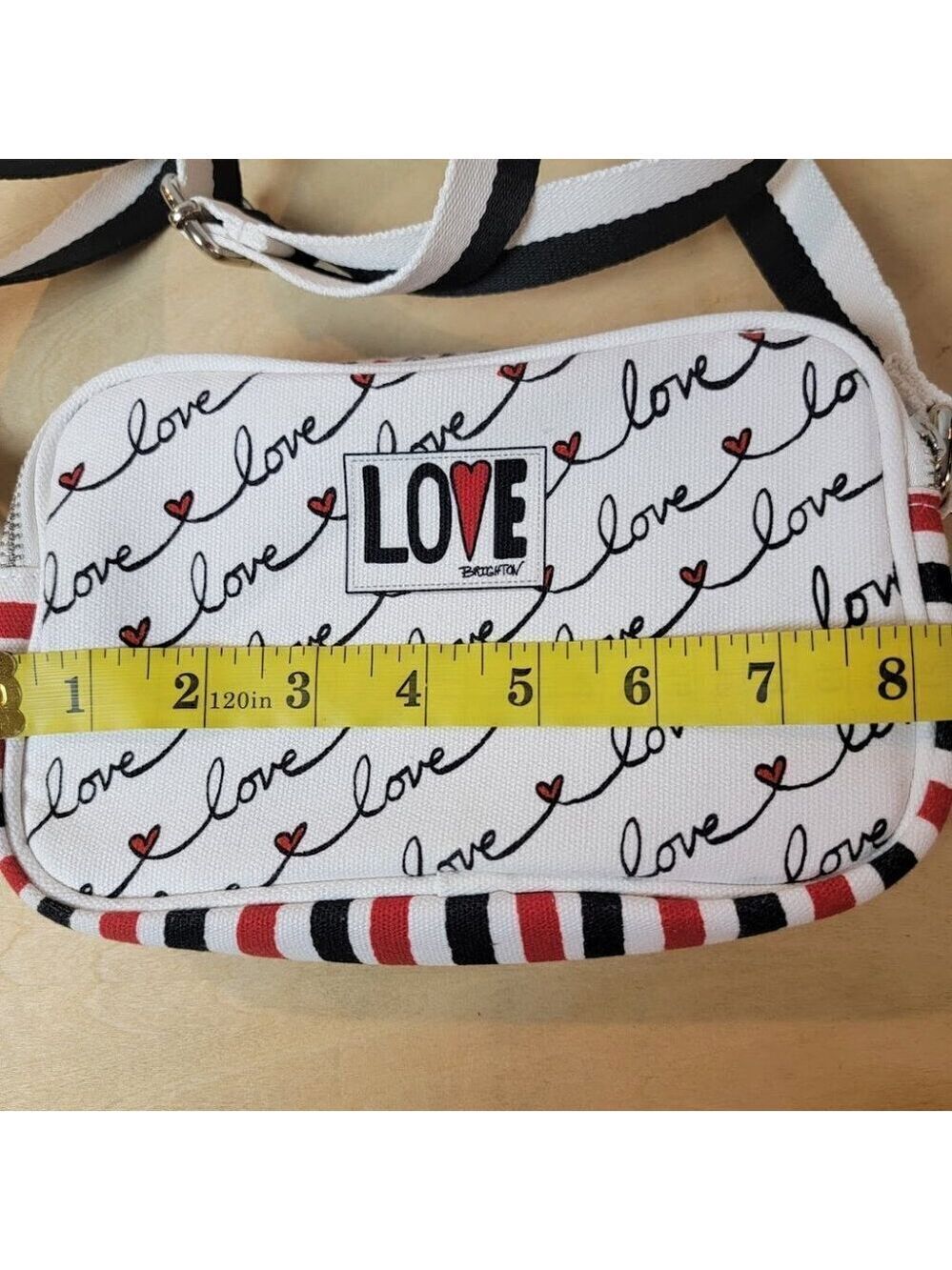 Brighton "LOVE SCROLL" Canvas Crossbody Bag - Picture 8 of 11